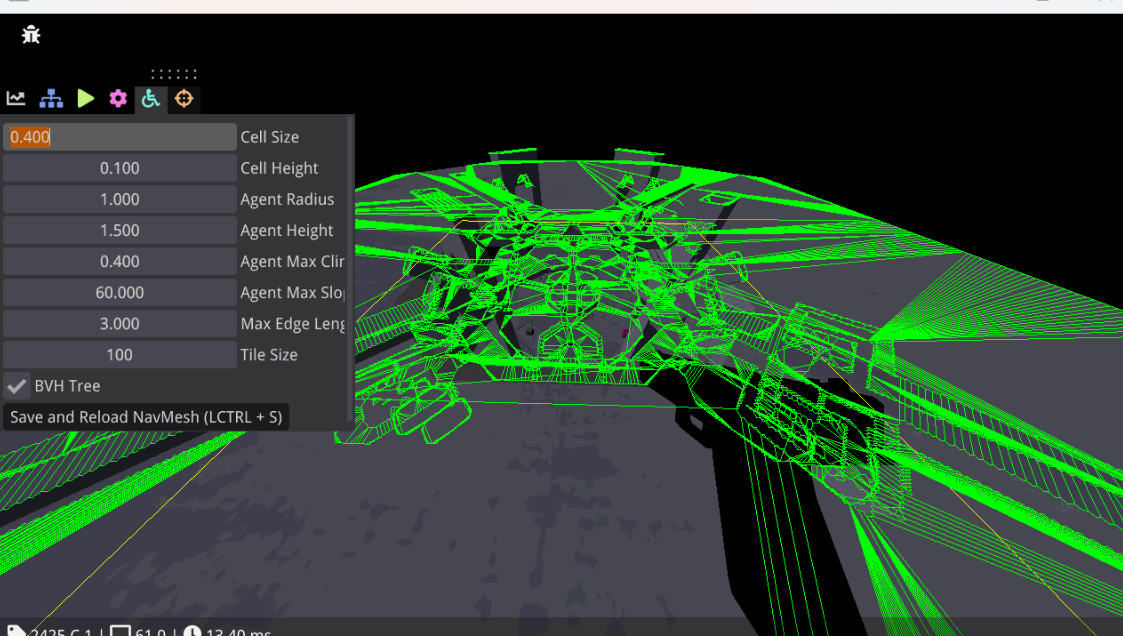 Navmesh generating over the level