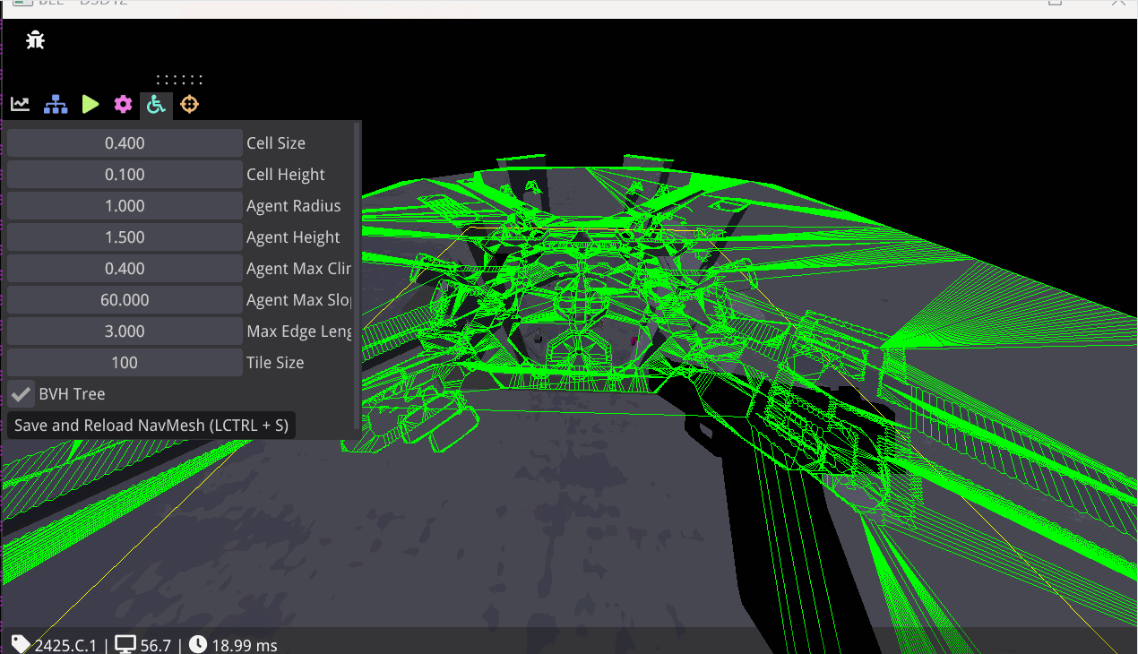 Navmesh generating over the level