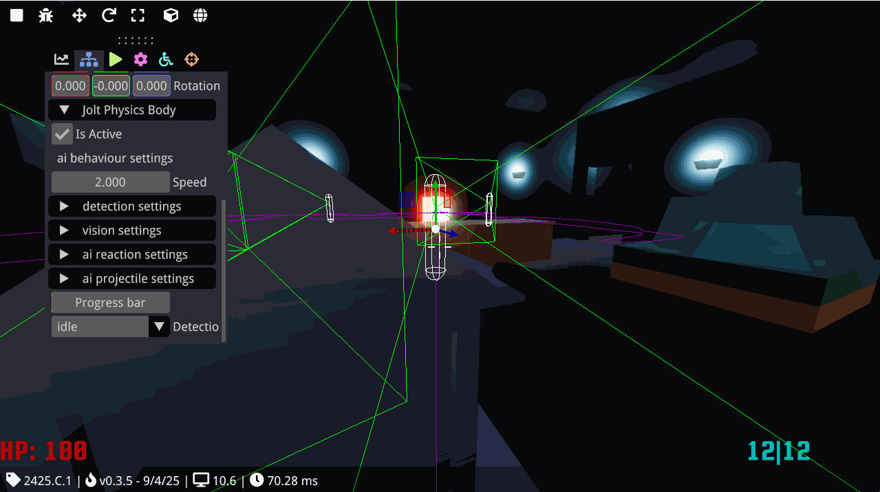 Vision and detection progression